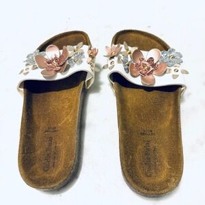 Giulia Palau Floral Slide Sandals - Fun Sparkly Flowers‎ - Kids Size
